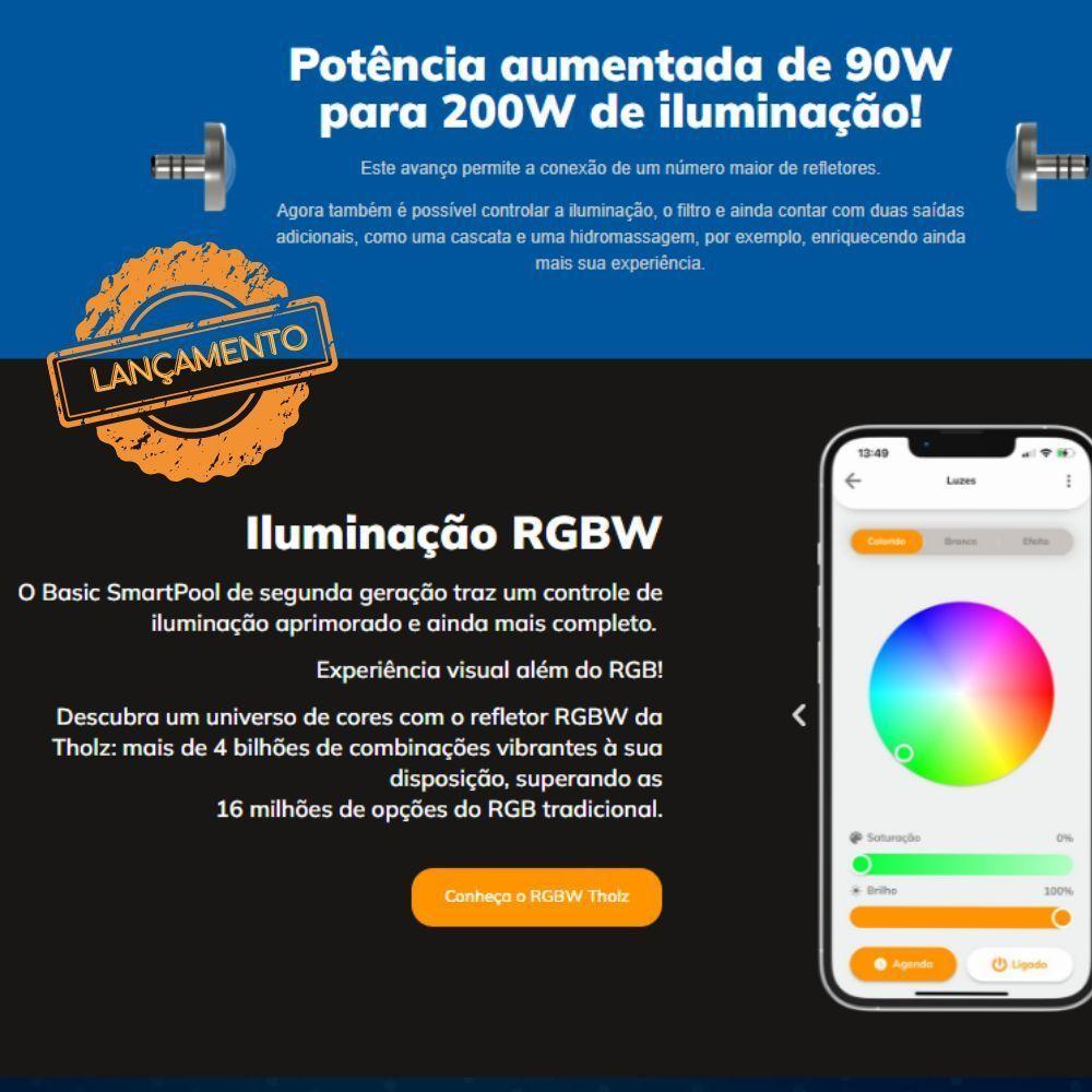 Módulo De Controle Rgb Para Piscina Basic Smartpool 2ª Geração Com Wi-fi - Tholz - 5