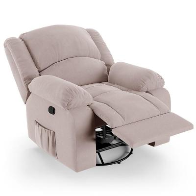 Poltrona Do Papai Reclinável Pietra Glider Giratória Fh9 Veludo Rosê - Mpozenato