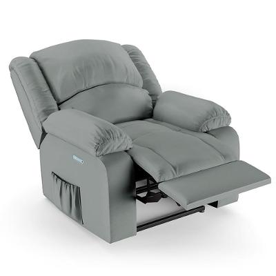 Poltrona Do Papai Reclinável Pietra Elétrica Led Massagem Fh9 Pu Cinza - Mpozenato