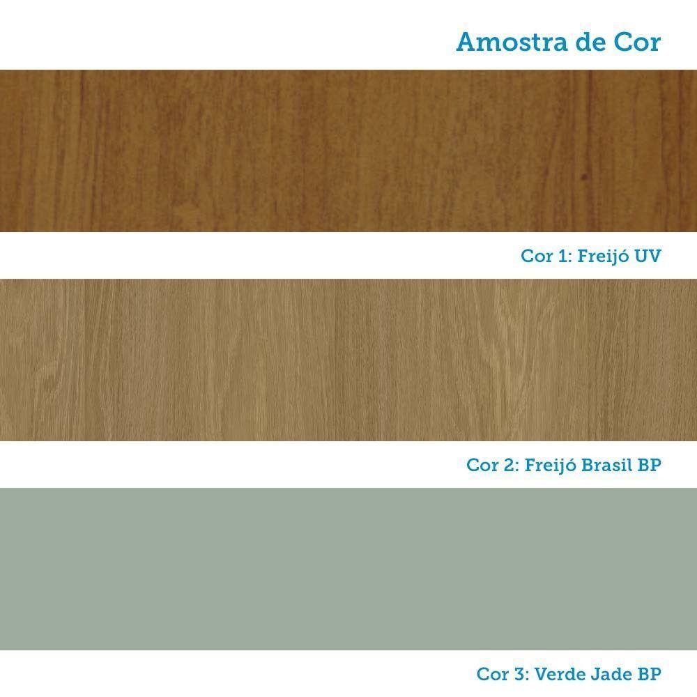 Paneleiro 70cm 4 Portas E 1 Gaveta Com Espaço Para Micro-ond Freijó-freijó Brasil-verde Jade - 5