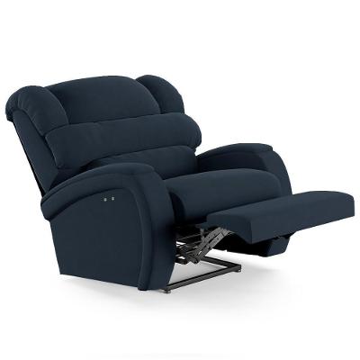 Poltrona Do Papai Reclinável Kalie Power Touch Massagem Fh9 Veludo Azul - Mpozenato