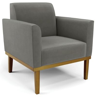 Poltrona Decorativa Maressa Suede Grafite Ibiza