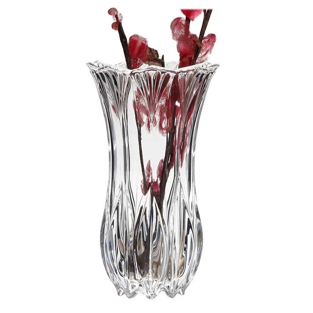 Vaso De Vidro Transparente Tulipa Para Flores Arranjos Plantas 10x19cm Wolff - 1