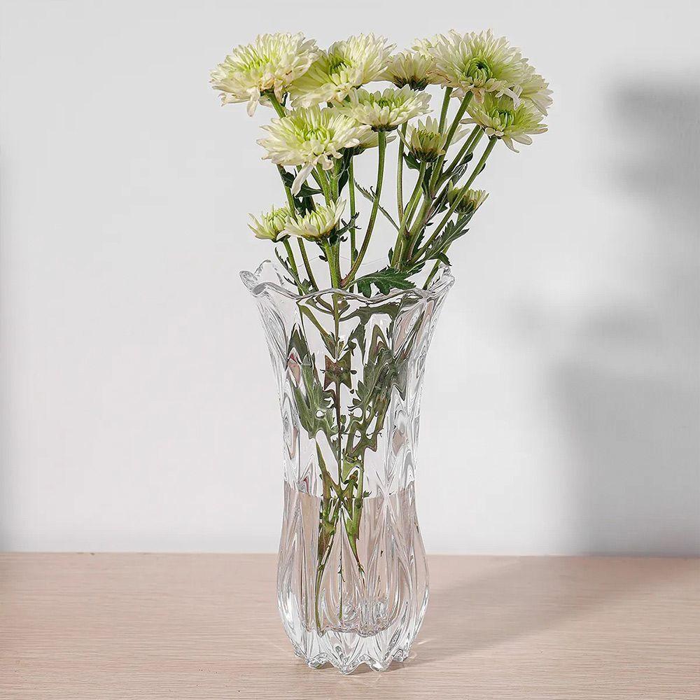 Vaso De Vidro Transparente Tulipa Para Flores Arranjos Plantas 10x19cm Wolff - 6