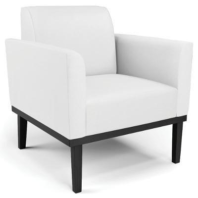 Poltrona Decorativa Maressa Sintético Preto Branco Ibiza