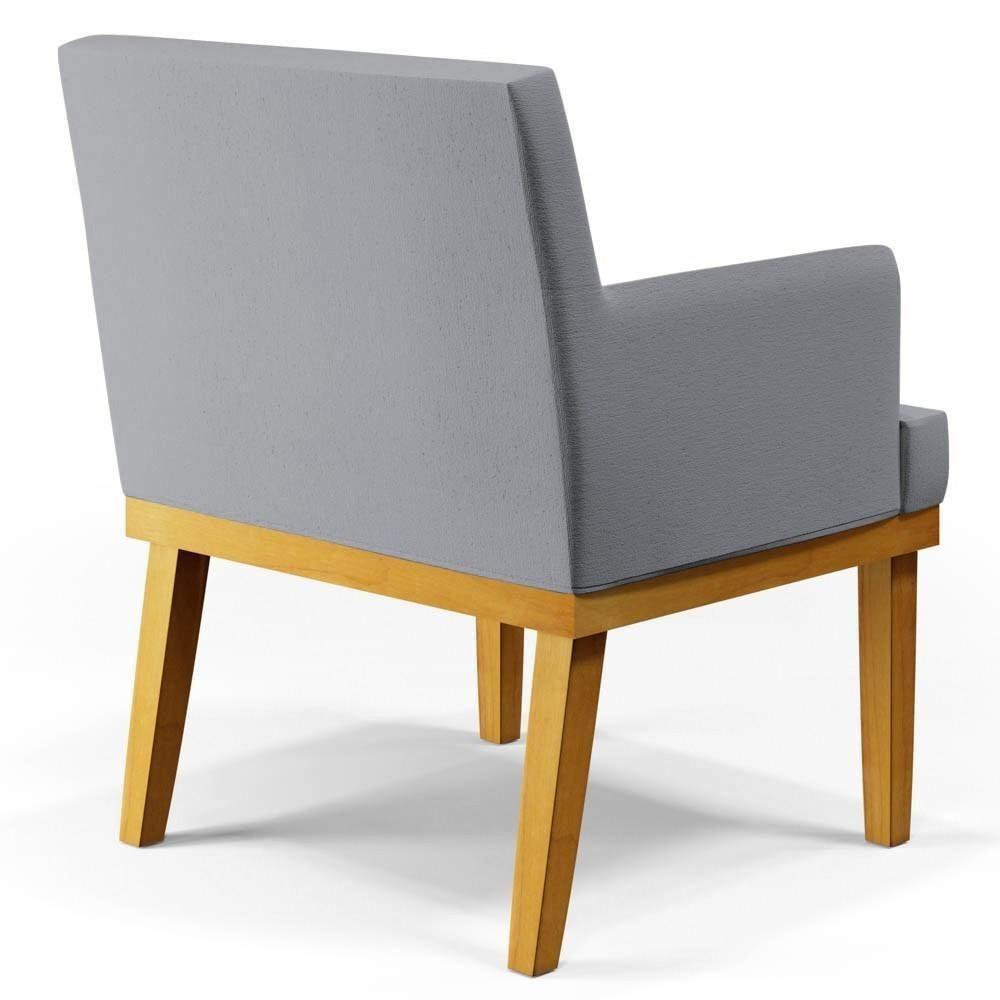 Kit 2 Poltronas Decorativas Vitória W01 Linho Cinza - Mpozenato - 8