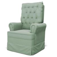 Kit 02 Poltronas De Amamentação E Descanso Com Balanço Laís G05 Veludo Verde - Mpozenato - 8