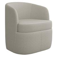 Kit 2 Poltronas Giratória Decorativa Para Sala Dandara K04 Bouclê Bege - Mpozenato - 7