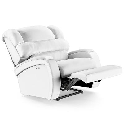 Poltrona Do Papai Reclinável Kalie Power Touch Usb Fh9 Pu Branco - Mpozenato
