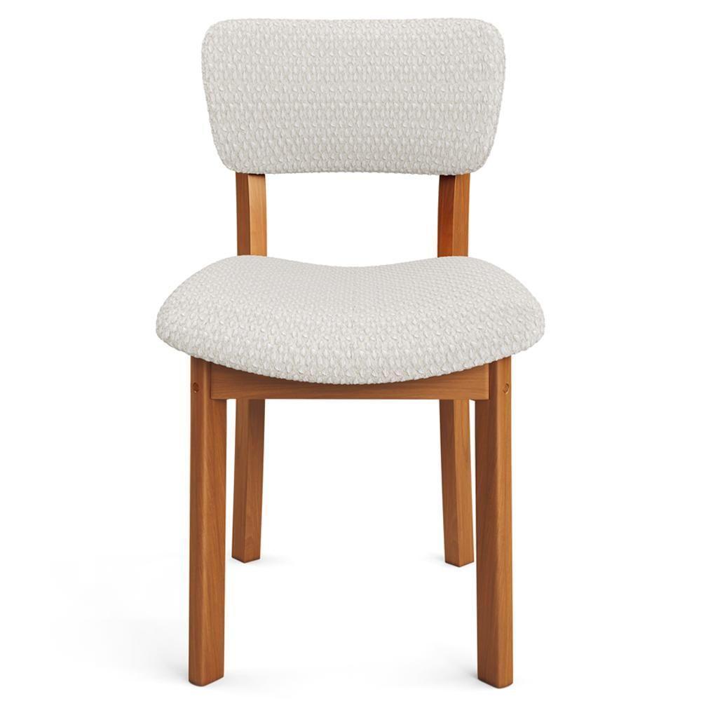 Mesa Para Sala De Jantar Ourense Com 06 Cadeiras Sala De Jantar Dara L02 Bouclê Cru - Lyam Decor - 3