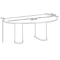 Mesa Para Sala De Jantar Ourense Com 06 Cadeiras Sala De Jantar Dara L02 Bouclê Cru - Lyam Decor - 8