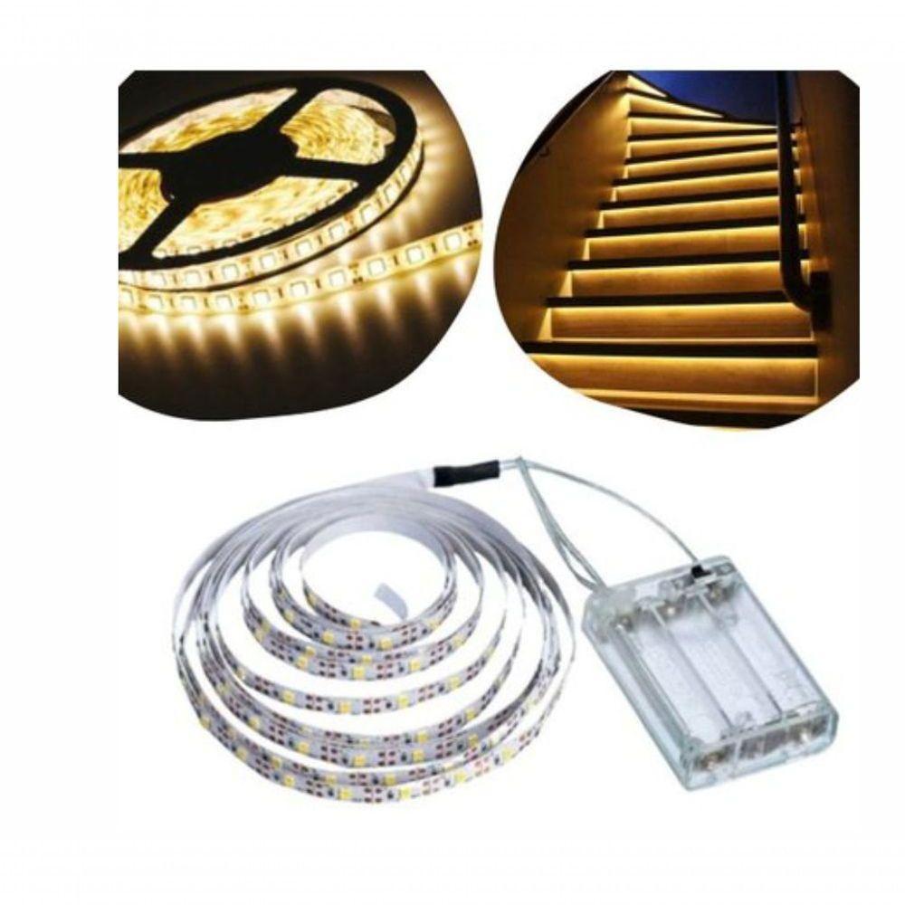 Fio Fita Led 120 Lâmpadas Luz Amarela Led 2m à Pilha - 3