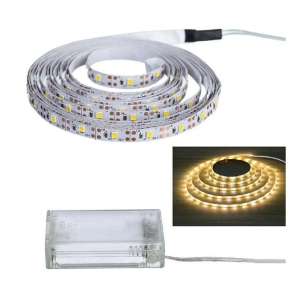 Fio Fita Led 120 Lâmpadas Luz Amarela Led 2m à Pilha - 4