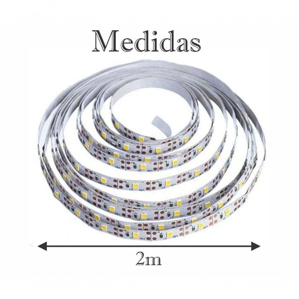 Fio Fita Led 120 Lâmpadas Luz Amarela Led 2m à Pilha - 5