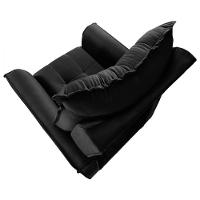 Poltrona Do Papai Reclinavel Para Sala King Tecido Veludo Preto - 5