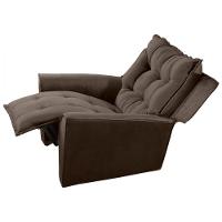 Poltrona Reclinavel Do Papai Para Sala King Veludo Chocolate Chocolate