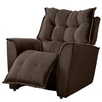 Poltrona Reclinavel Do Papai Para Sala King Veludo Chocolate Chocolate - 7