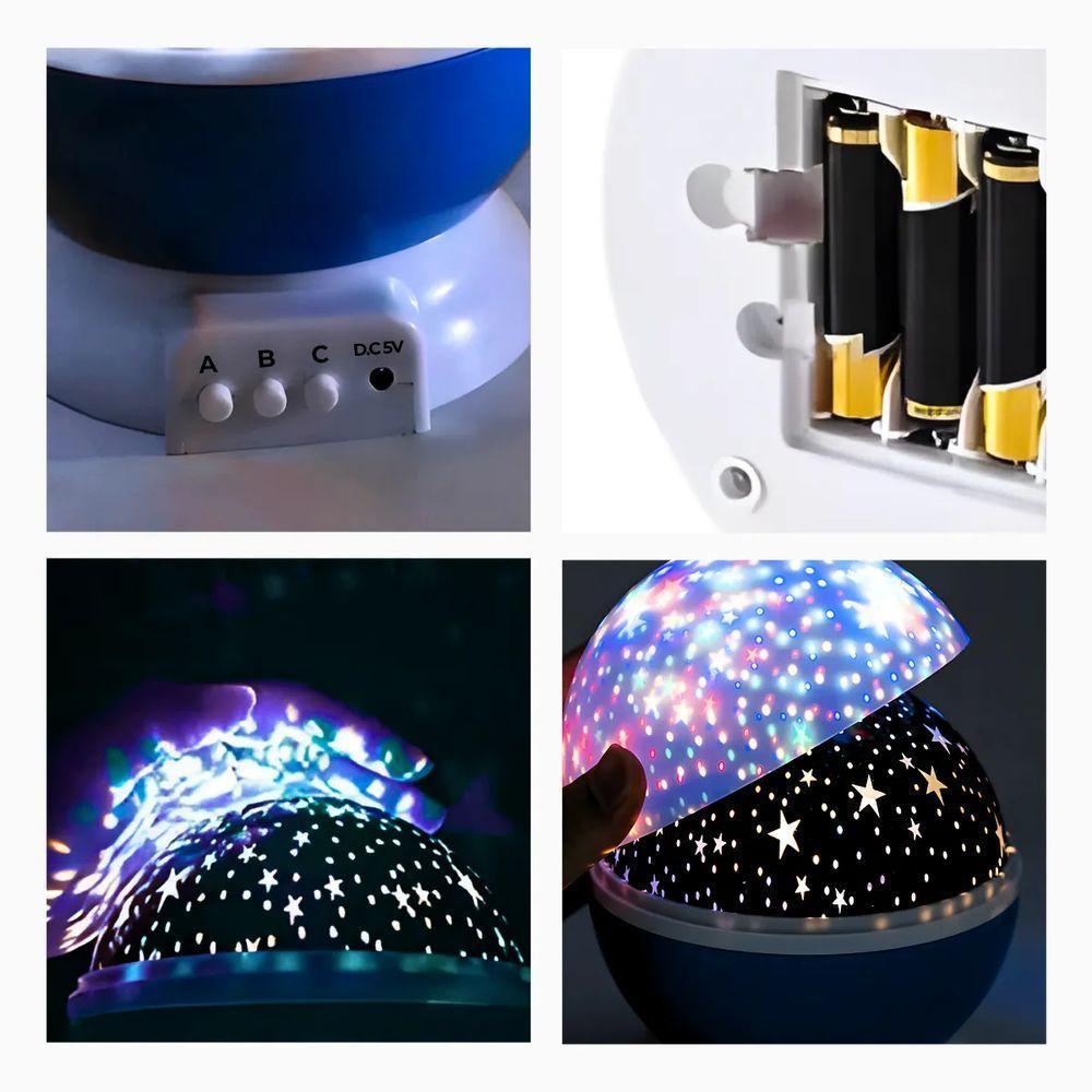 Luminária Projetor Estrelas 360º Abajur Star Master - 4