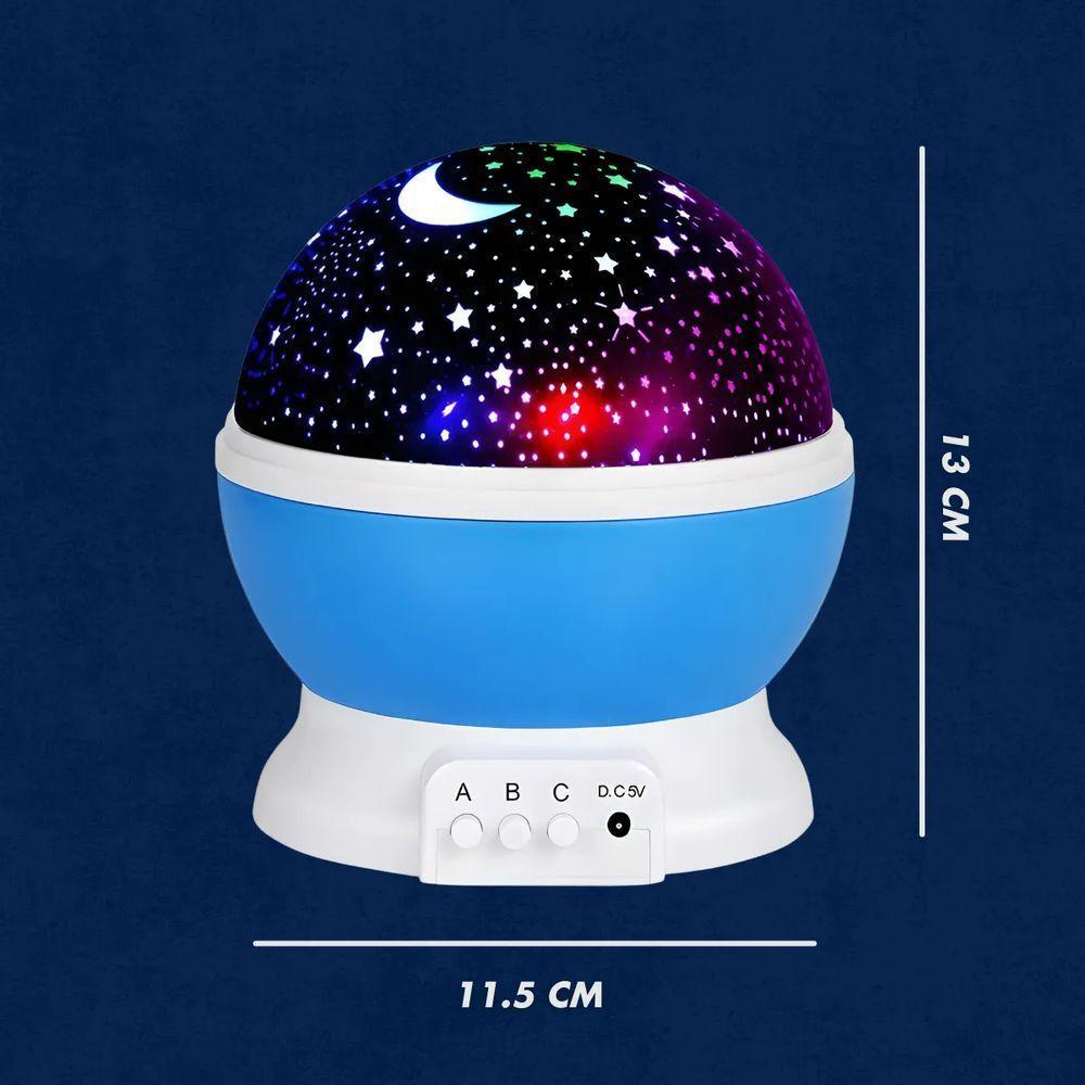 Luminária Projetor Estrelas 360º Abajur Star Master - 8
