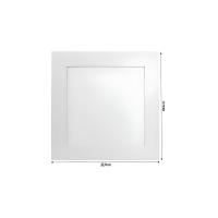 Luminária Quadrada Embutir Acab. Branco 225x225x22 20w 3000k Irc >70 Ip 40 120° 1220lm - 3