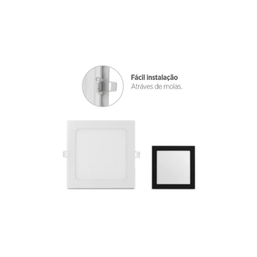 Luminária Quadrada Embutir Acab. Branco 170x170x22 12w 5700k Irc >70 Ip 40 120° 1000lm - 3