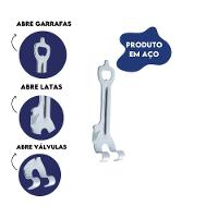 Abridor Multiuso 3 Em 1 Abre Garrafas, Latas E Chave Para Válvula Gás Utily - 3