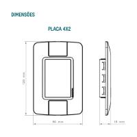 Conjunto 4x2 Com 1 Interruptor Simples 6 A 250 V E 1 Tomada 2p+t 10 A 250 V Tramontina Aria Branco - 3