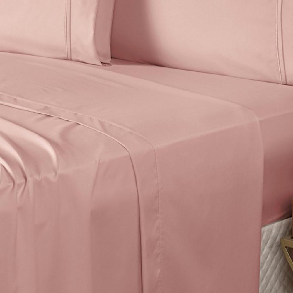 Jogo De Lençol Queen Confort Micropercal 300 Fios Toque De Algodão 4 Peças - Rose - 2