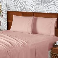 Jogo De Lençol Queen Confort Micropercal 300 Fios Toque De Algodão 4 Peças - Rose - 3
