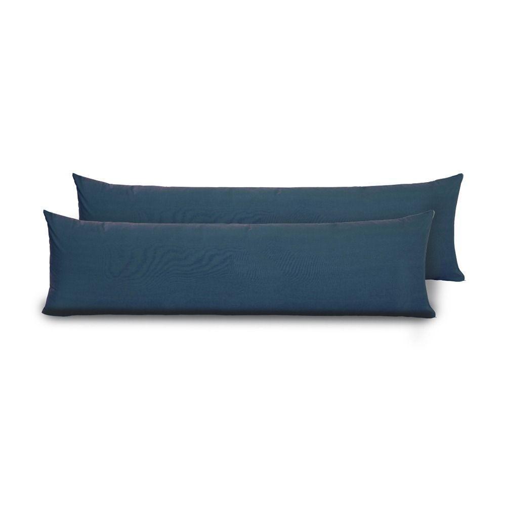 Kit 2 Fronhas Para Travesseiro De Corpo Slim 1,50cm X 50cm - Marinho - 1