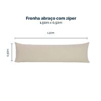 Kit 2 Fronhas Para Travesseiro De Corpo Slim 1,50cm X 50cm - Bege - 4