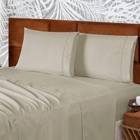 Jogo De Lençol King Confort Micropercal 300 Fios Toque De Algodão 4 Peças - Palha - 3