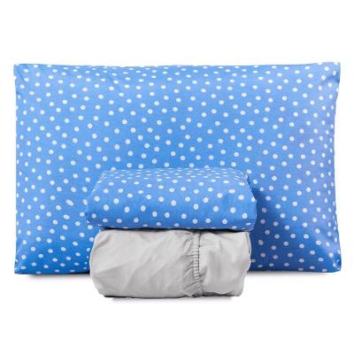Jogo De Lençol Solteiro Classic Estampado 160 Fios 3 Peças - Poa Azul