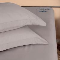 Kit 2 Fronhas Slim Com 3 Abas 50cm X 70cm Micropercal 200 Fios - Cinza - 3