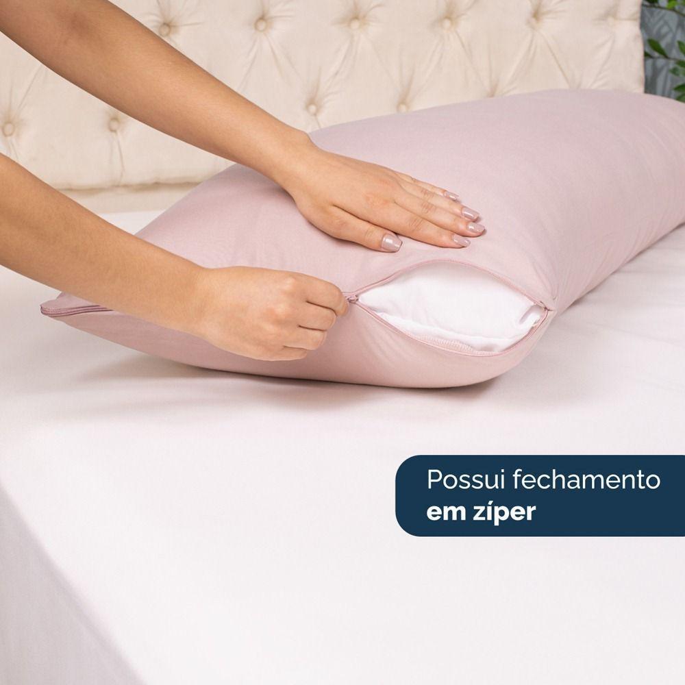 Kit 2 Fronhas Para Travesseiro De Corpo Slim 1,50cm X 50cm - Rose - 3