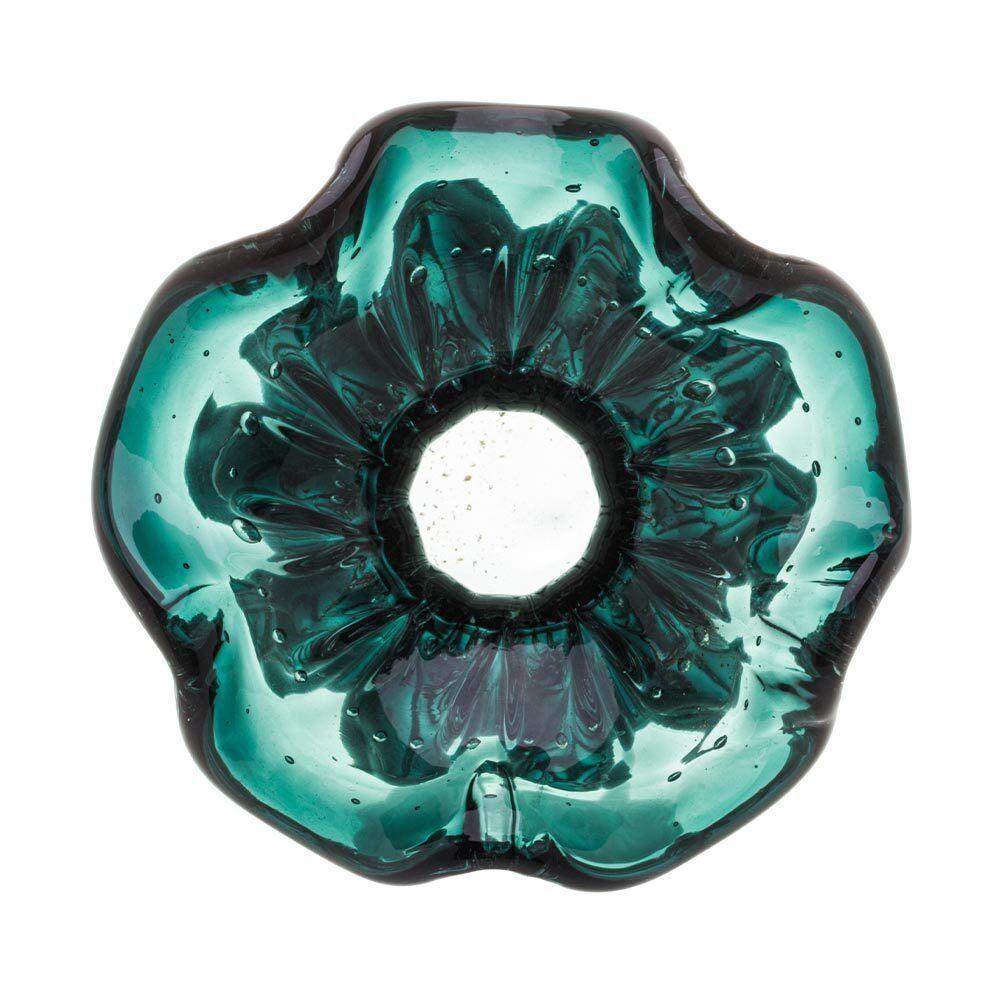 Vaso Murano Vidro Verde Esmeralda E Dourado 10x11cm Wolff - 4