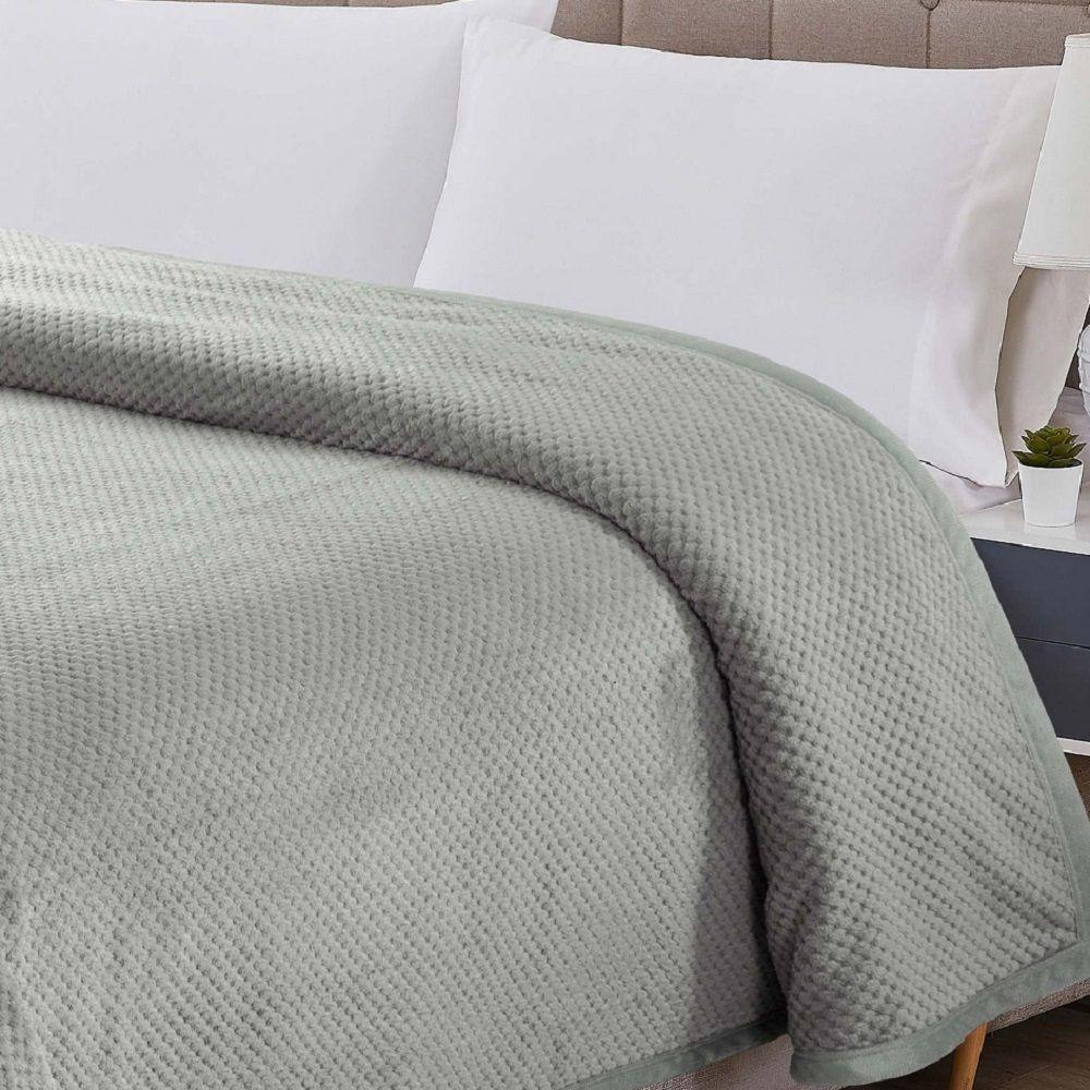 Cobertor Manta Queen Diamond 100% Poliéster Cinza - 3