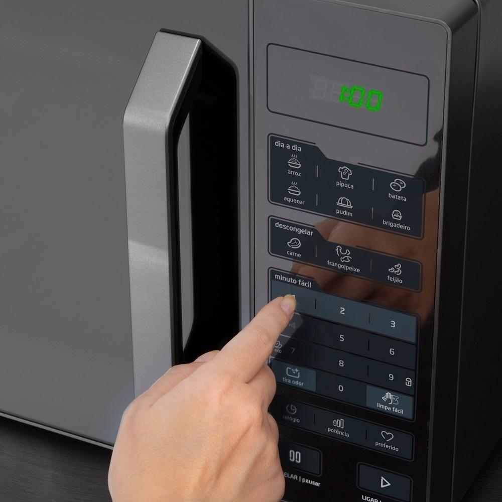 Forno Micro-ondas Midea 27 Litros 800W Prata Com Porta Espelhada MXSA27S1 110V - 5