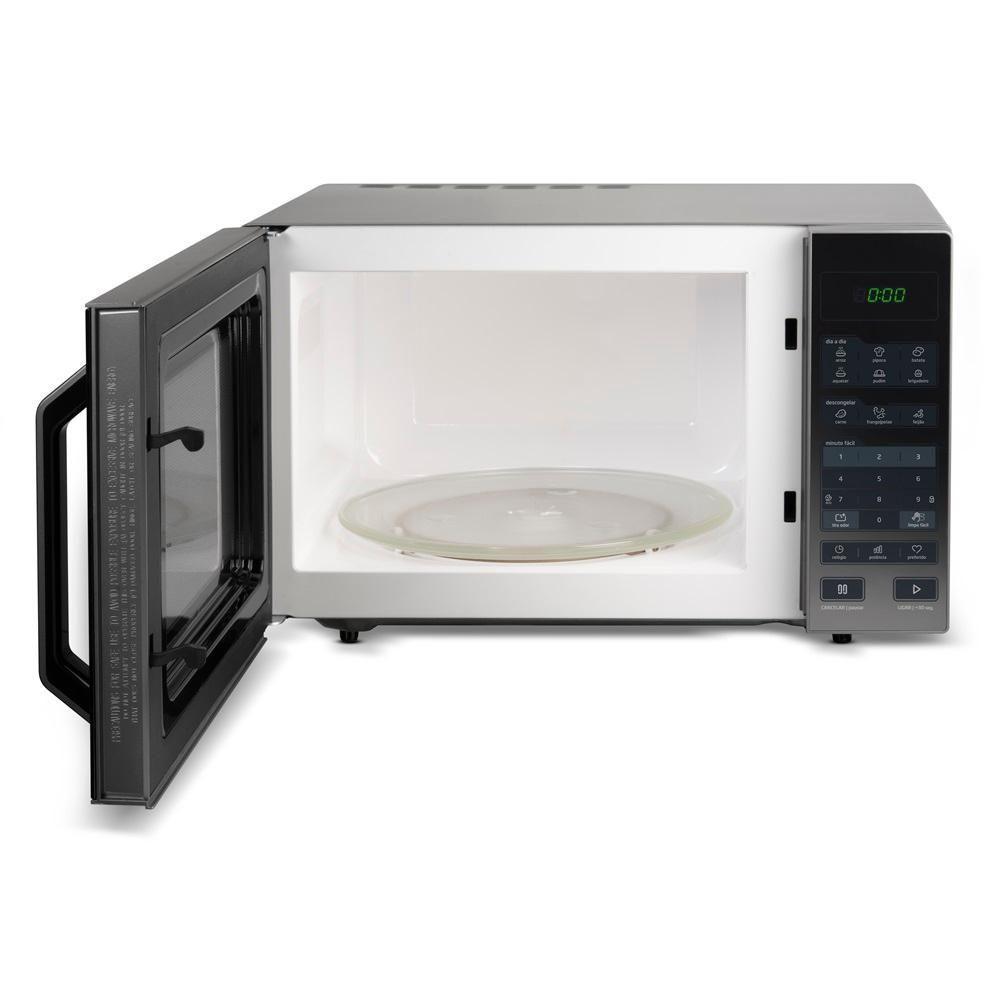 Forno Micro-ondas Midea 27 Litros 800W Prata Com Porta Espelhada MXSA27S1 110V - 6