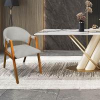 Cadeira Sala De Jantar Em Madeira Yara Suede Cinza D03 - D'rossi - 2