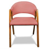 Cadeira Sala De Jantar Em Madeira Yara Suede Rosê D03 - D'rossi - 6