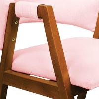 Cadeira Sala De Jantar Em Madeira Yara Suede Rosa Bebê D03 - D'rossi - 5