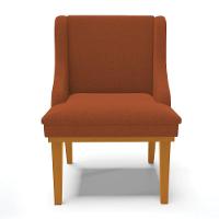 Cadeira Sala De Jantar Base Madeira Castanho Kit 2 Liz Bouclê Terra D03 - D'rossi - 6