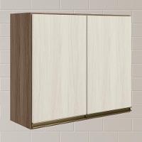 Armario Aereo 2 Portas Mdf 80 Cm Kali 12211 Carvalho Toq Bianco Toq Nicioli Carvalho - 2