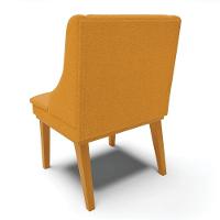 Cadeira Sala De Jantar Base Madeira Castanho Kit 4 Liz Bouclê Mostarda D03 - D'rossi - 8