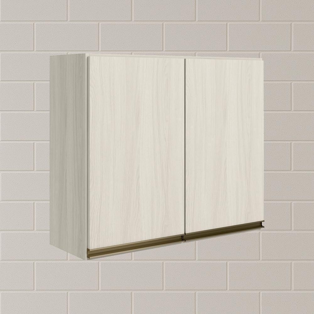 Armario Aereo 2 Portas Mdf 80 Cm Kali 12211 Bianco Toq Bianco Toq Nicioli Bianco - 6