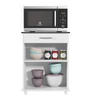 Balcão Multiuso Isis 2 Portas E 1 Gaveta Branco - Nicioli Branco - 5