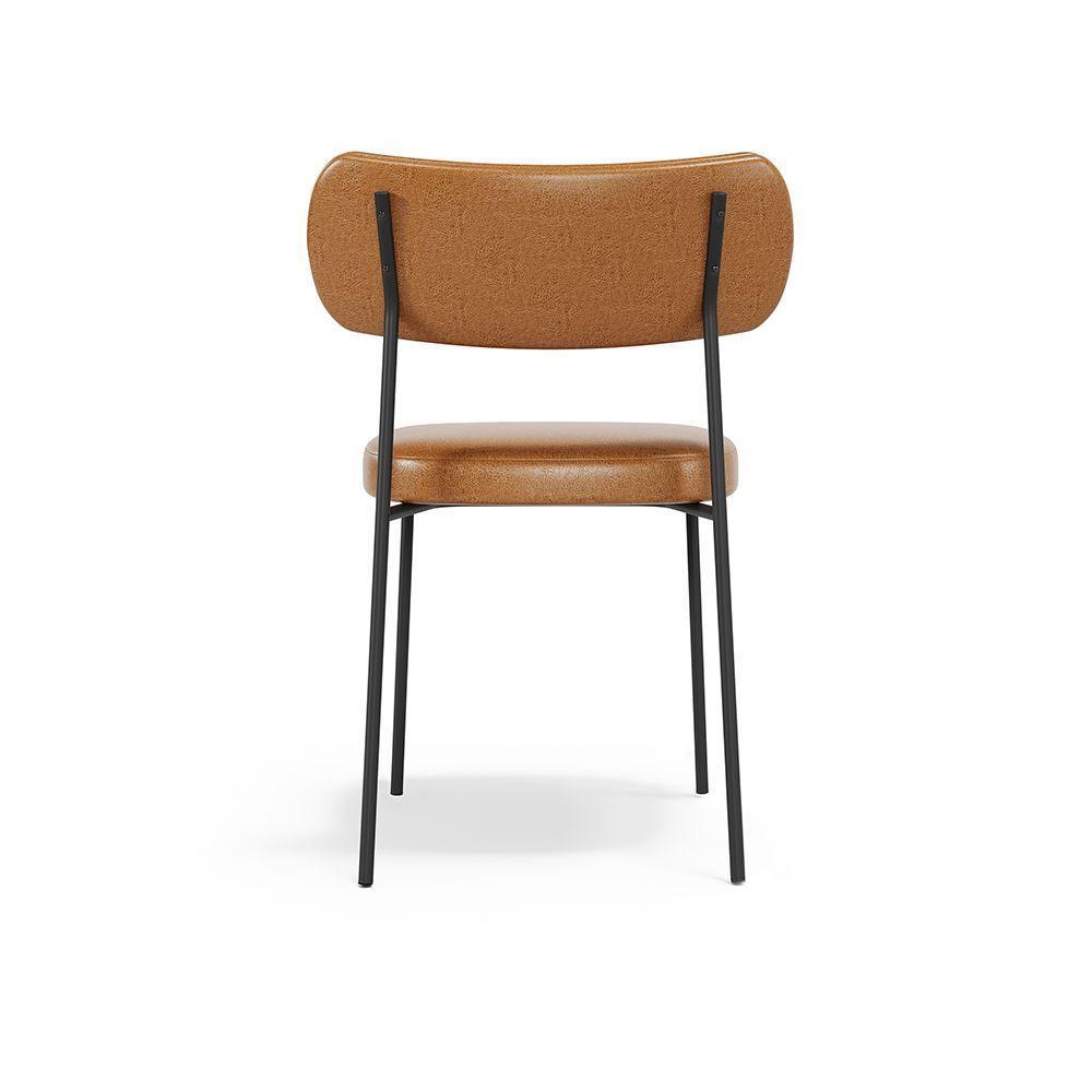 Cadeiras De Jantar Base Ferro Nile Kit 2 Sintético Pu A08 - D'rossi Cor Caramelo - 8