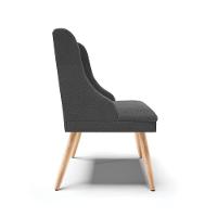 Cadeira Sala De Jantar Pé Palito Natural Kit 4 Liz Bouclê Grafite D03 - D'rossi - 7