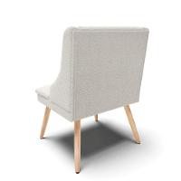 Cadeira Sala De Jantar Pé Palito Natural Kit 4 Liz Bouclê Cinza D03 - D'rossi - 8